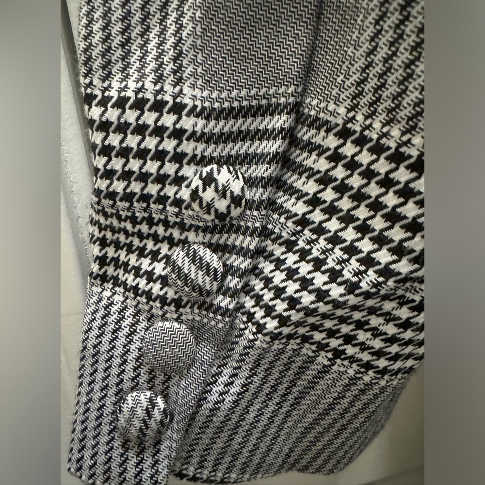 Bardot Gray Glenchek Monochrome Belted Double Breasted Trench Coat - Picture 6 of 6